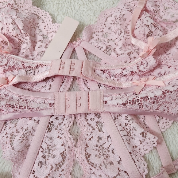 New!For Love and Lemons  Creamsicle Lace Teddy Bodysuit - Picture 8 of 12